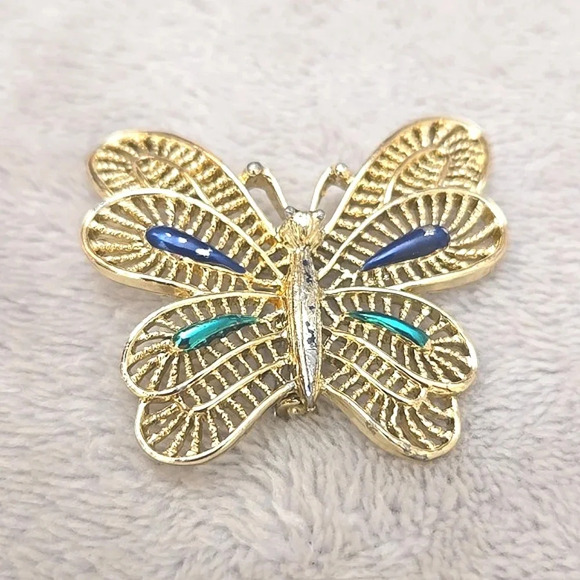 Gerry Weber Jewelry - #469 Vintage Gerry's butterfly Brooch gold tone